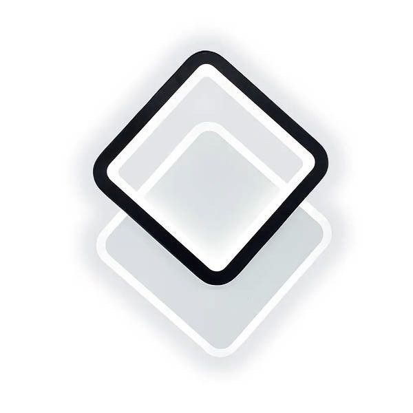 Настінне LED бра квадратної форми в чорно-білому кольорі VIVA (25W, 2S)