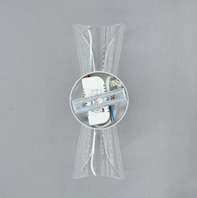 Сучасне настінне бра білого кольору 3 режими освітлення DIO 12W 2Y-WHITE/CLEAR