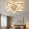 Led люстра з вентилятором до 18 м² форма лотос білий (FAN ELLA 72W+18W 5F)