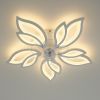 Люстра вентилятор Led 110Wt лепестки белая до 18 м² (FAN ASTRA 85W+18W 5F)