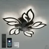 Люстра вентилятор Led 110Wt черная  до 18 м² (FAN ASTRA 85W+18W 5F)