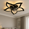 Led люстра з вентилятором до 18 м² чорний лотос (FAN ELLA 72W+18W 5F)