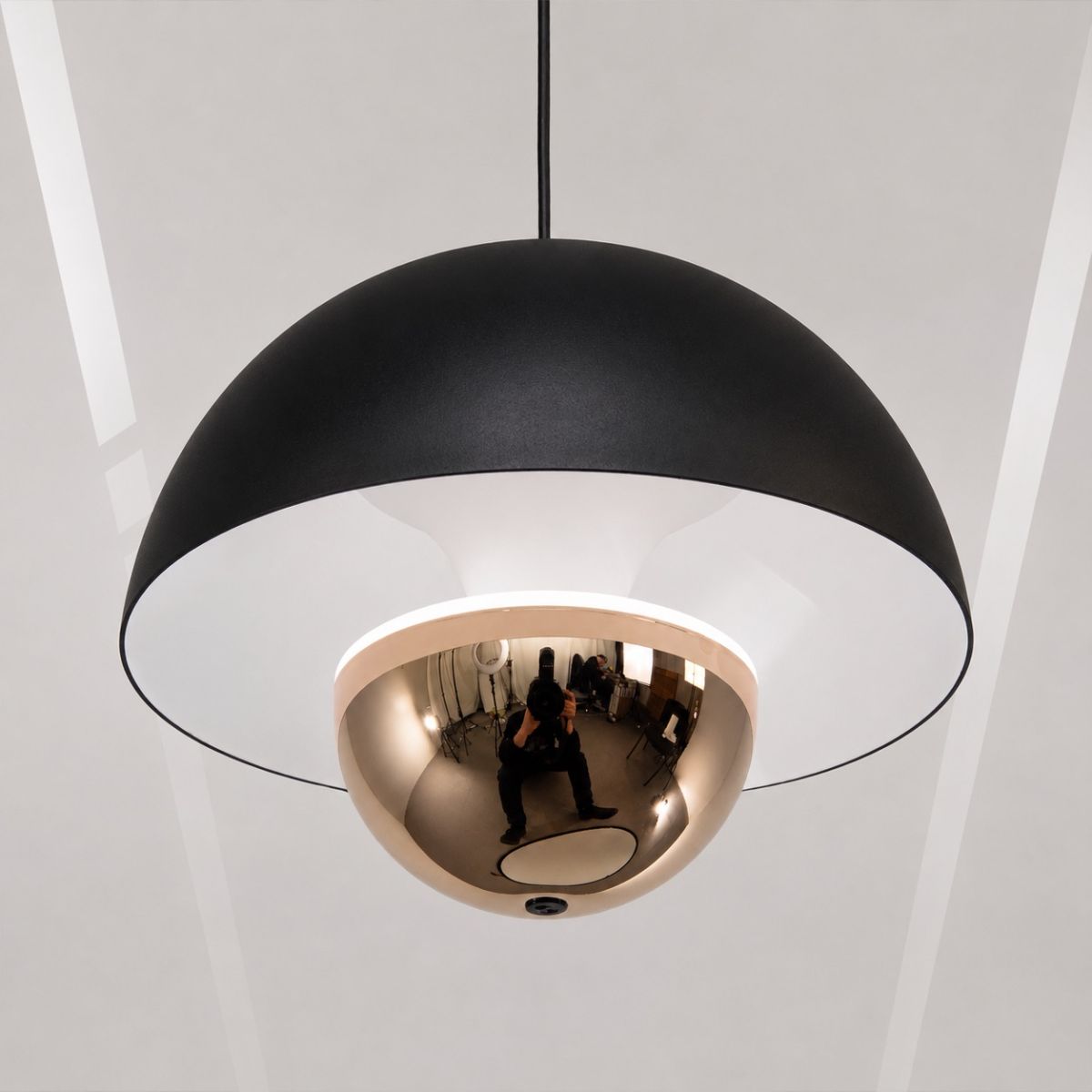 Сучасний LED-підвіс Чорний/Золото 7 Вт (QY-H1206 B+SG)