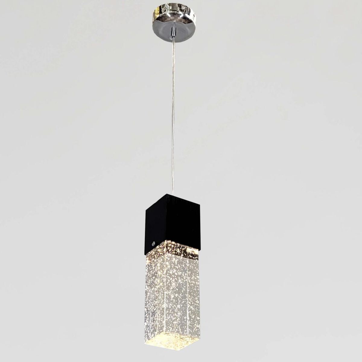 Підвісний світильник GlowCube з ефектом бульбашок чорний корпус (9568/1)