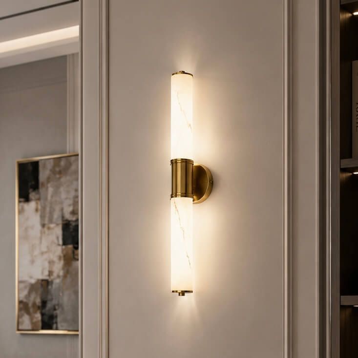 Світлодіодне настінне Led бра Мрамор у кольорі латунь (6104GD)