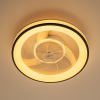 Кругла Led люстра с вентилятора до 18 м2 круглої форми (FAN V XI3802-480 WH+BK)