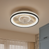 Кругла Led люстра с вентилятора до 18 м2 круглої форми (FAN V XI3802-480 WH+BK)
