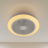 Кругла Led  люстра вентилятора до 15м² круглої форми (FAN V XI3808-480 WH)