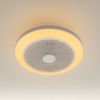 Кругла Led  люстра вентилятора до 15м² круглої форми (FAN V XI3808-480 WH)
