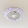 Кругла Led  люстра вентилятора до 15м² круглої форми (FAN V XI3808-480 WH)