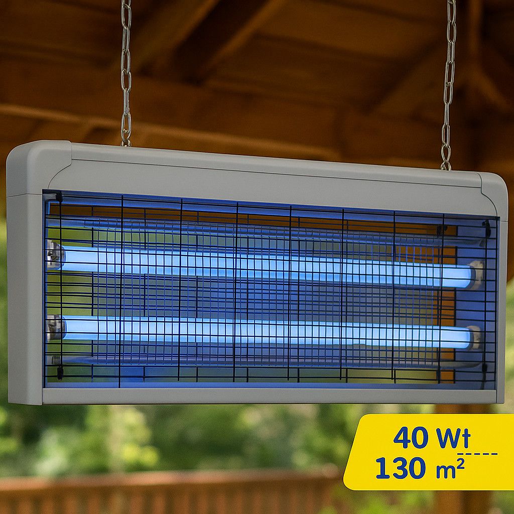 Електричний знищувач комах та мух Lemanso LMN 108 (40W, для приміщень до 130 м²)