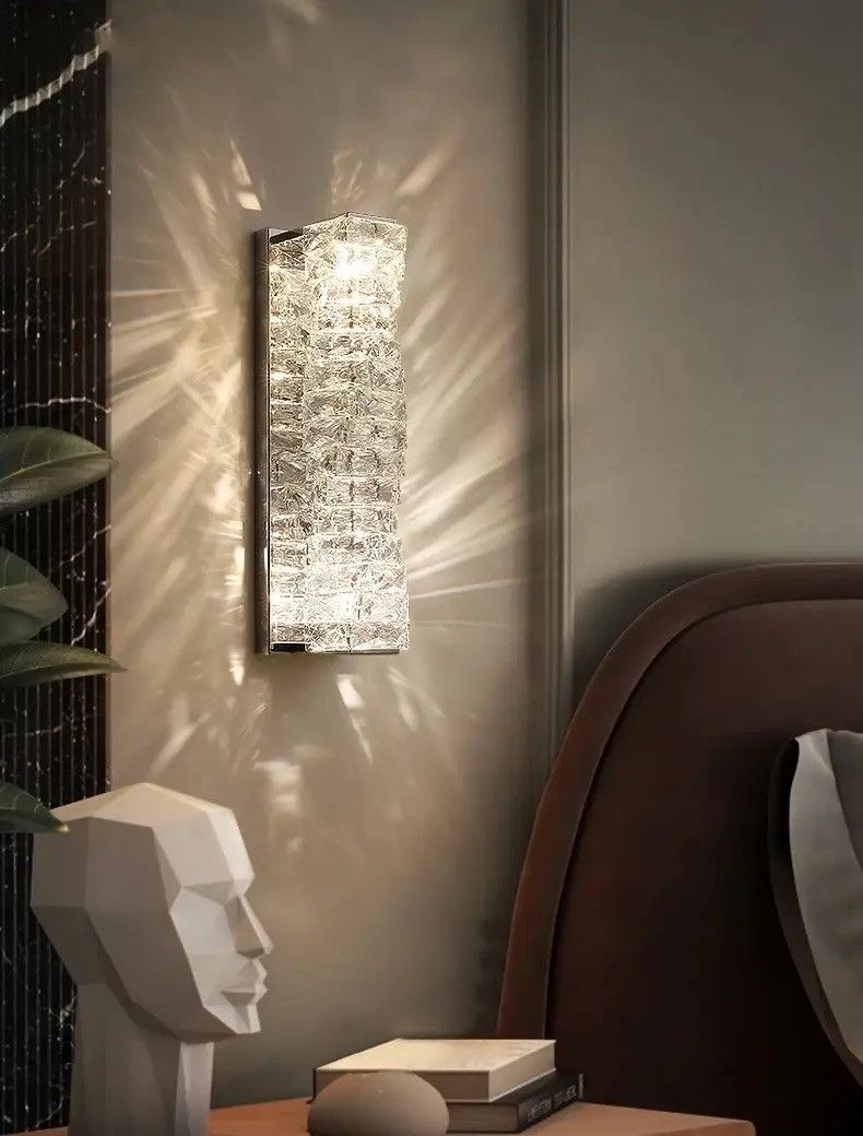 Настінне Led бра висота 45 см кришталь 88031/W460CH