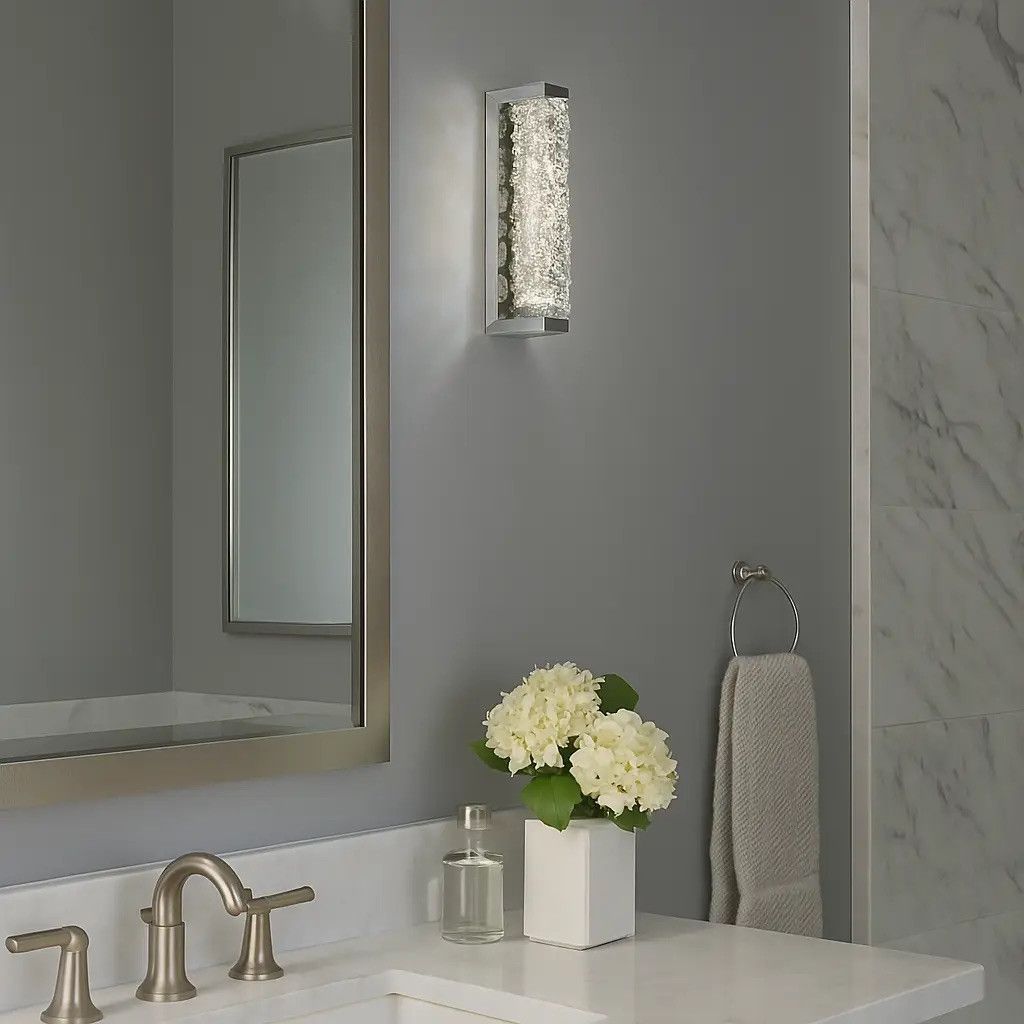 Настінне Led бра висота 45 см кришталь 88031/W460CH