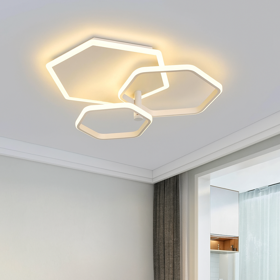 Стельова Led люстра 80W білий корпус до 18м² з пультом (1164 White)