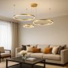 Підвісна LED люстра три кільця 80+60+40 см до 30 м², золото (1903/3GD Gold Rings)