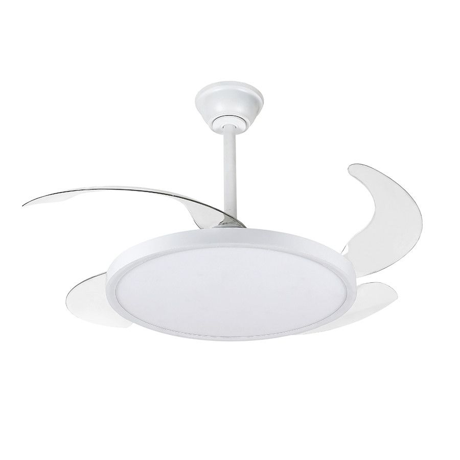 Світлодіодна LED люстра з вентилятором 40W, пультом керування (7943043/42 WH)