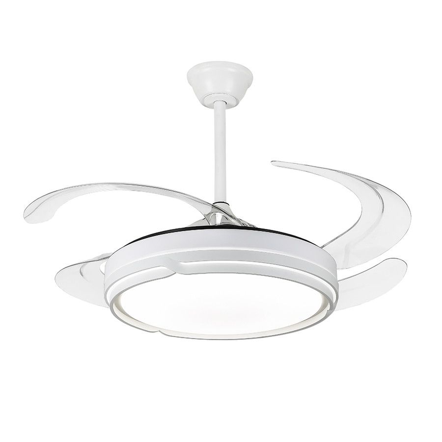 Світлодіодна LED люстра з вентилятором 80W (40W+40W), пультом керування (7943070/48 WH)