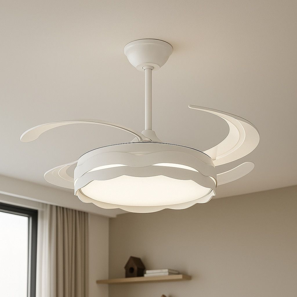 Світлодіодна LED люстра з вентилятором 80W (40W+40W), пультом керування (7943069/48 WH)
