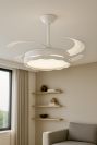 Світлодіодна LED люстра з вентилятором 80W (40W+40W), пультом керування (7943069/48 WH)