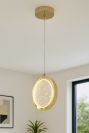 Золотистий LED підвіс 7W з ефектом бульбашок (2019/1GD)