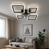 Світлодіодна Led люстра з вентилятором 70Wt ромби чорний до 20 м² FAN OVAL