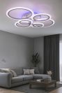 Стельова світлодіодна Led люстра до 25 м² з пультом керування (1126/6 Wh)