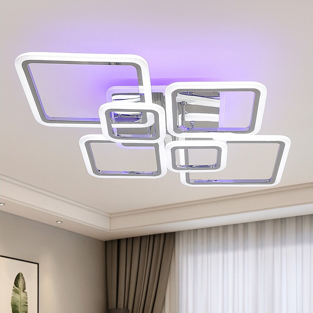Светодиодная LED люстра с RGB подсветкой и пультом, 150 Вт, до 25 м² 1140/6 HR