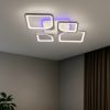 Стельова Led люстра до 18 м² з пультом 120 Вт біла (1115/2+2 Wh)