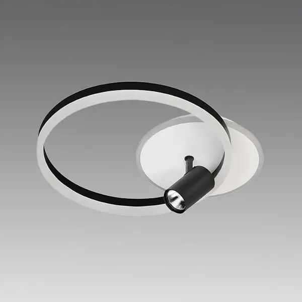 Кругла Led-люстра з пультом до 15 м² у чорно-білому корпусі V K33211-480 WH+BK