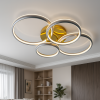 Круглая потолочная Led люстра до 25 м² с пультом на 4 кольца 160 Вт (1160/2+2)
