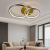 Потолочная Led-люстра до 18 м² в золоте с пультом 110 Вт (1160/30+40)