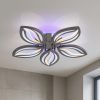 Стельова Led люстра 75 Вт з пультом до 20 м² кавові зерна (8092/5HR LED 3color)