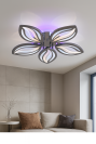 Стельова Led люстра 75 Вт з пультом до 20 м² кавові зерна (8092/5HR LED 3color)