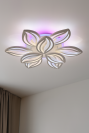 Велика LED-люстра 165 Вт з пультом до 30 м для великих кімнат (8092/6+3WH LED 3color dimmer)