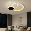 Круглая черно белая Led люстра до 18м² с пультом  COMETA 90W-3R WHITE/BLACK