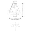 Світлодіодна Led люстра на три кільця до 15 м² (AKRILIKA 70W 3R)