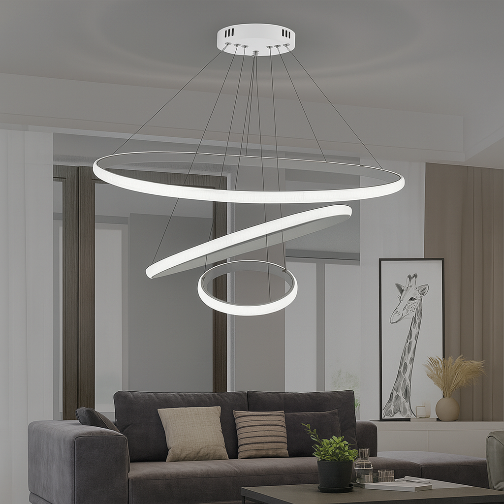 Світлодіодна Led люстра на три кільця до 15 м² (AKRILIKA 70W 3R)