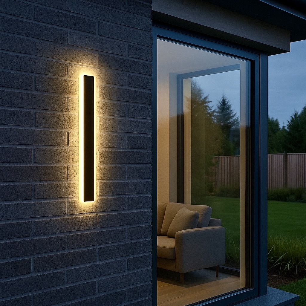 Фасади Led світильник 90 см архітектурний для інтер'єру та вулиці SOLEIN 23W S BLACK