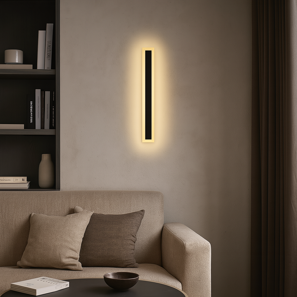 Фасади Led світильник 90 см архітектурний для інтер'єру та вулиці SOLEIN 23W S BLACK