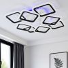 Квадратна LED-люстра до 25 м² з пультом і RGB-підсвіткою 144 Вт  (1180/4+4 BK)
