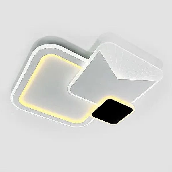 Люстра Led 105 Вт светодиодная с пультом до 18 м² COMETA 105W-3S WHITE/BLACK
