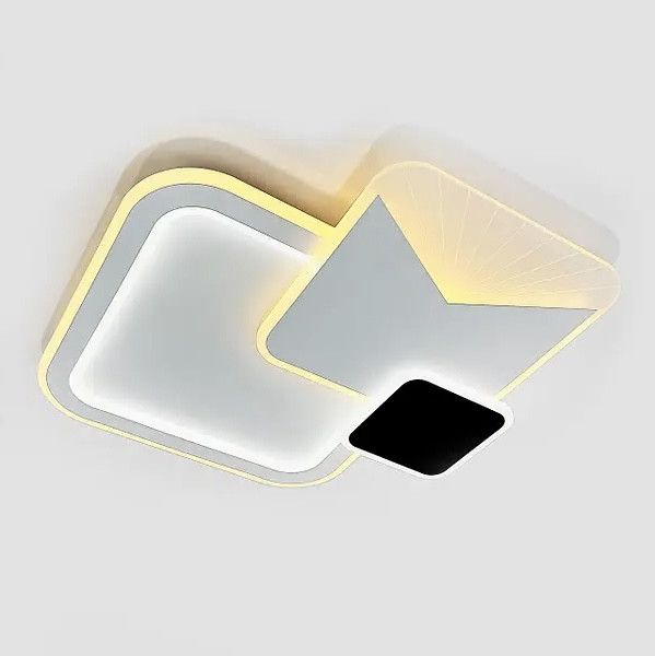 Люстра Led 105 Вт светодиодная с пультом до 18 м² COMETA 105W-3S WHITE/BLACK