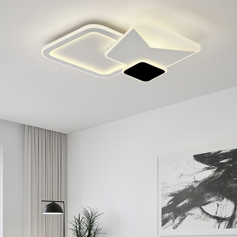 Люстра Led 105 Вт светодиодная с пультом до 18 м² COMETA 105W-3S WHITE/BLACK