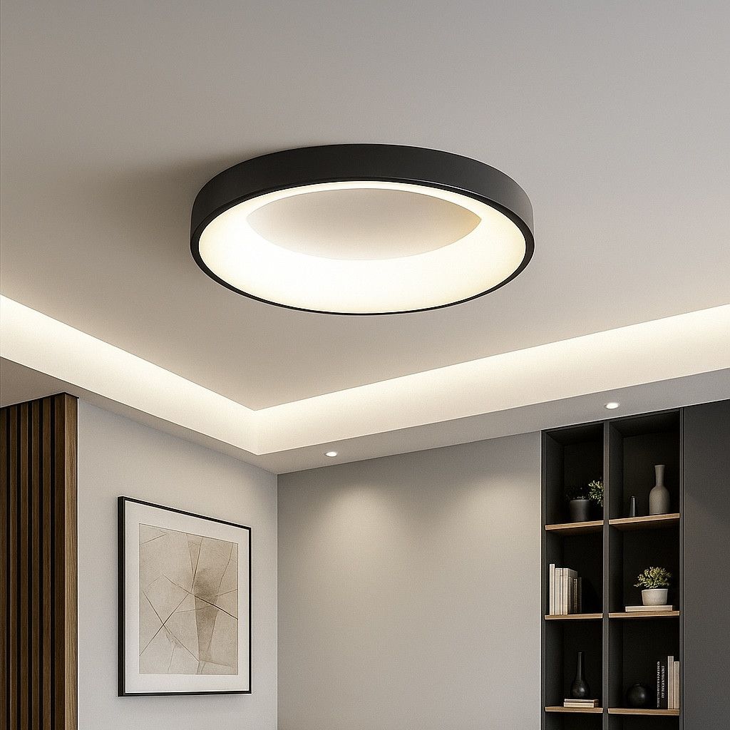 Кругла світлодіодна Led люстра до 15 м²  з пультом (V 1134 BK)