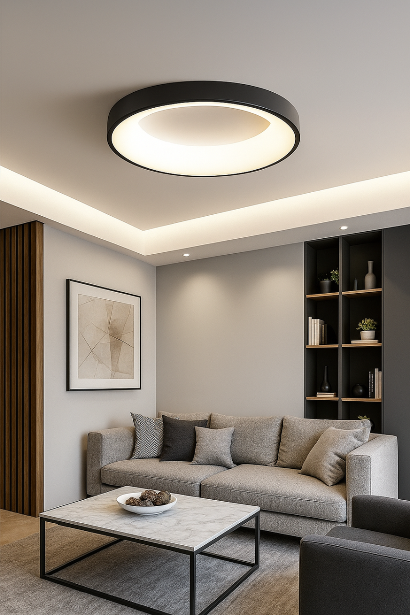 Кругла світлодіодна Led люстра до 15 м²  з пультом (V 1134 BK)