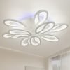 Світлодіодна Led люстра на площу до 20 м² білого кольору з пультом потужність 150W White Petals
