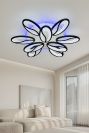 Люстра LED до 20 м² з підсвічуванням і пультом 150 Вт (8090/6+3BK)