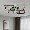 Чорна світлодіодна люстра Led до 23 м² з пультом 120 Вт (OVAL ICE RGB 7S)