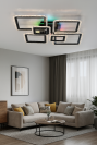 Чорна світлодіодна люстра Led до 23 м² з пультом 120 Вт (OVAL ICE RGB 7S)