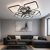 Led люстра до 25 м ² з пультом 110 Вт квадратної чорний корпус (TETRA TWIST ICE 8S)
